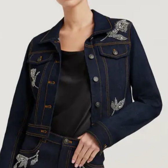 Cinq A Sept Embellished Cropped Regina Jacket Size XS NWT
